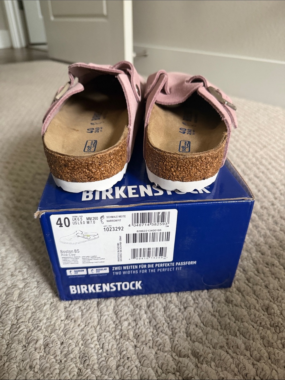 BRAND NEW Birkenstock Pink Suede Clogs with Buckle, Brand new, never worn - Picture 3 of 3